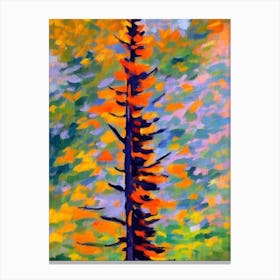 Western Larch tree Abstract Block Colour Canvas Print