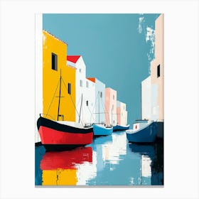 Boats In The Harbor Canvas Print 1 Leinwandbild