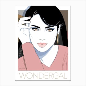 WonderGal (Gal Gadot) - Retro 80s Style Canvas Print