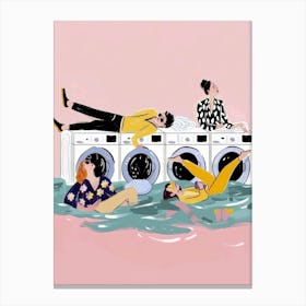 People In The Laundry Room Canvas Print