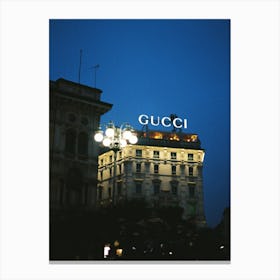 House Of Gucci Milan Night Canvas Print