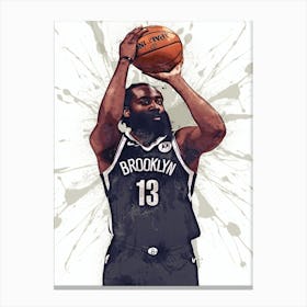 James Harden Brooklyn Nets Canvas Print