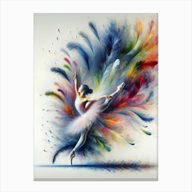 Ballerina With Feathers Canvas Print