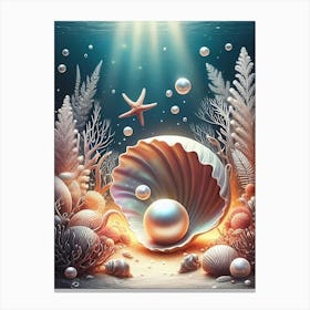 Pearls Under The Sea Canvas Print