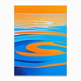 Water Ripples Waterscape Modern 1 Canvas Print
