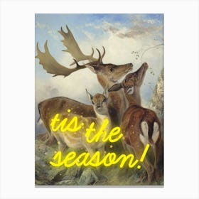 Tis the season! Vintage altered art Canvas Print