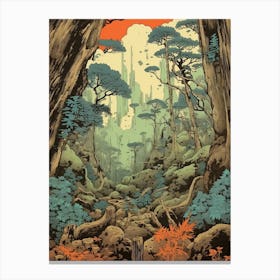 Yakushima Island, Japan Vintage Travel Art 3 Canvas Print