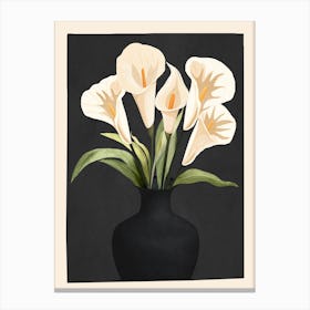A Vase With Calla Lilies 2 Canvas Print