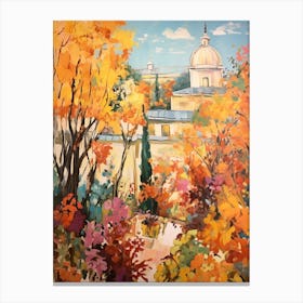 Autumn Gardens Painting Giardini Botanici Villa Taranto Italy 2 Canvas Print