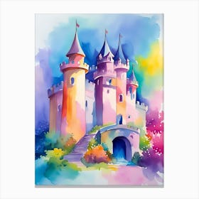 Watercolor Castle 1 Canvas Print