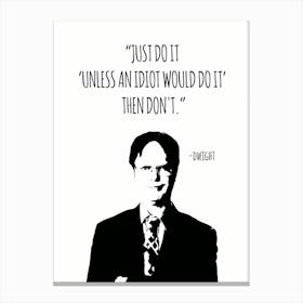 Dwight Schrute Quotes 1 Canvas Print