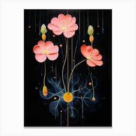 Freesia 4 Hilma Af Klint Inspired Flower Illustration Canvas Print