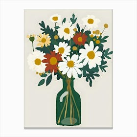 Daisies In A Vase 2 Canvas Print