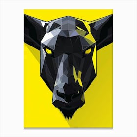 Black Bull Head Canvas Print