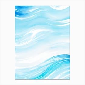 Blue Ocean Wave Watercolor Vertical Composition 165 Canvas Print