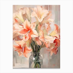 Amaryllis Flower Still Life Painting 1 Dreamy Canvas Print