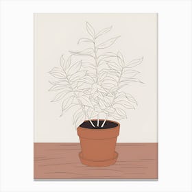 Plant In A Pot 2 Canvas Print