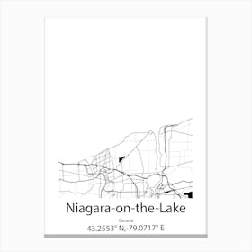 Niagara On The Lake,Canada Minimalist Map Canvas Print