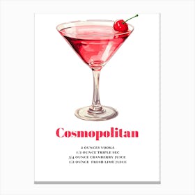 Cosmopolitan, Cocktail Hour Canvas Print
