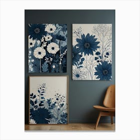 Blue Flowers 5 Canvas Print