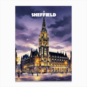 Sheffield Retro Vintage Travel V 03 Canvas Print