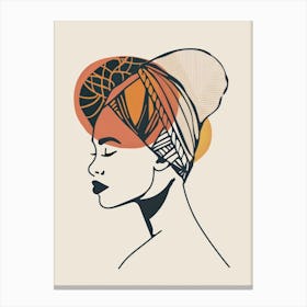 African Woman In A Turban 30 Canvas Print