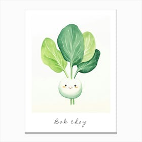 Friendly Kids Bok Choy 2 Poster Canvas Print