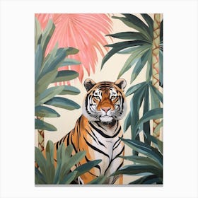 Tiger 2 Tropical Animal Portrait Canvas Print