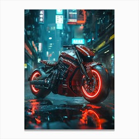 Cyborg Motorcycle Canvas Print
