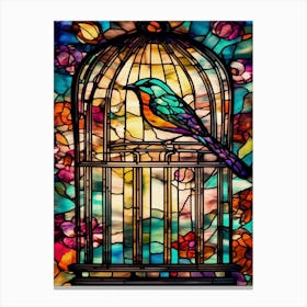 Bird In A Cage 1 Canvas Print