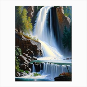 Düden Falls, Turkey Peaceful Oil Art  (1) Canvas Print