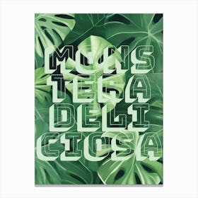 Monstera Deliciosa Plant Art Nature Canvas Print