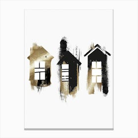 Three Houses Canvas Print Canvas Print