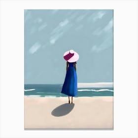 Woman On The Beach Canvas Print