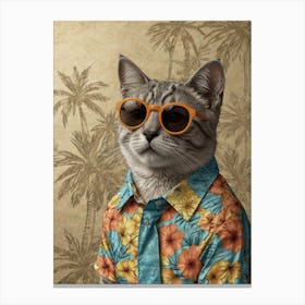 Hawaiian Cat 1 Canvas Print