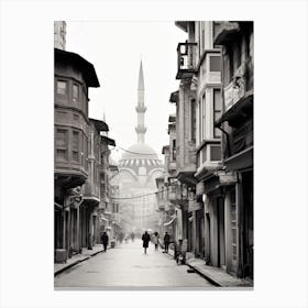 Istanbul, Turkey, Black And White Old Photo 4 Canvas Print