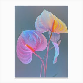 Iridescent Flower Flamingo Flower 1 Canvas Print