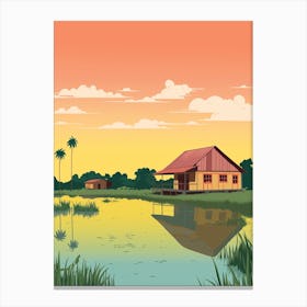 Suriname Travel Illustration Canvas Print