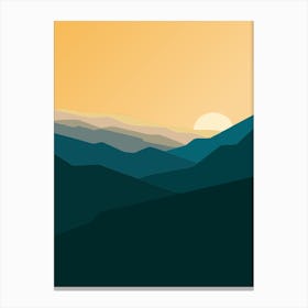 Sunset In The Mountains 6 Canvas Print