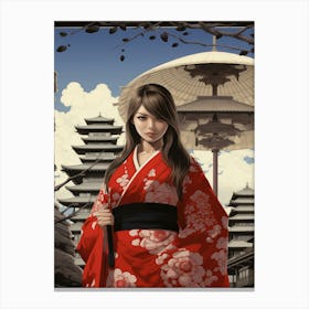 Kimono Girl Canvas Print