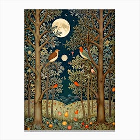 William Morris Moonlight In The Forest 23 Canvas Print