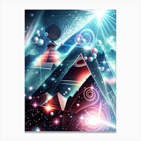 Pyramid Psychedelic Art Canvas Print