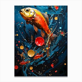 Koi Fish Painting Canvas Print