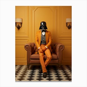 Darth Vader In Wes Anderson Style 12 Canvas Print