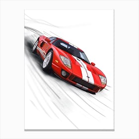 Car Ford Gt40 Red Canvas Print