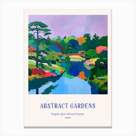 Colourful Gardens Shinjuku Gyoen National Gardens Japan 2 Blue Poster Canvas Print