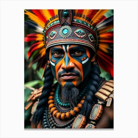 Ecuadorian Indian Aztec Canvas Print