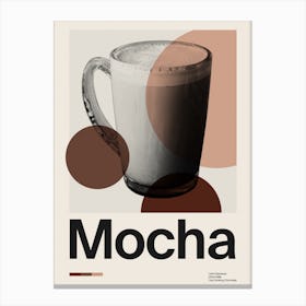 Mid Century Mocha Coffee Canvas Print