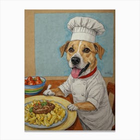 Chef Dog 2 Canvas Print