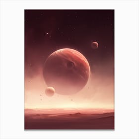 Red In Space Canvas Print